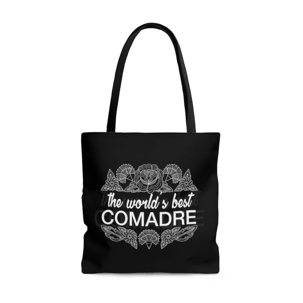 World's Best Comadre Tote Bag (Black)