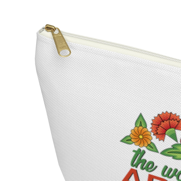 World's Best Abuela Everything Makeup Accessory Pouch (White)