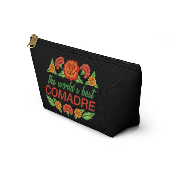 World's Best Comadre Everything Makeup Accessory Pouch (Black)