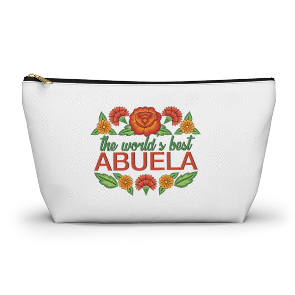 World's Best Abuela Everything Makeup Accessory Pouch (White)