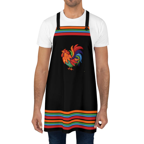 De Colores Rooster Kitchen & Craft Apron (Black)