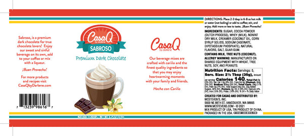 CasaQ Sabroso - Premium Dark Chocolate