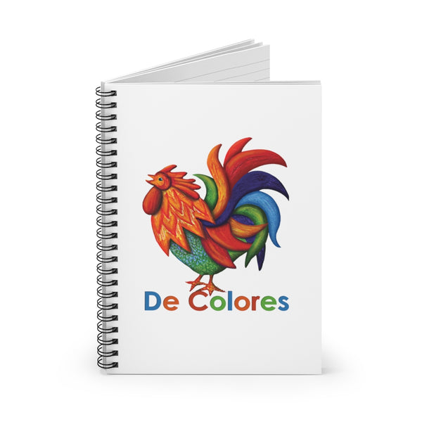 De Colores Rooster Spiral Notebook - Ruled Line