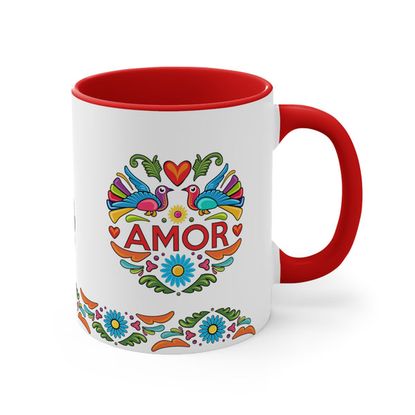 Pajaros de Mexico Amor Coffee Mug, 11oz