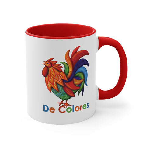 De Colores Rooster Coffee Mug, 11oz