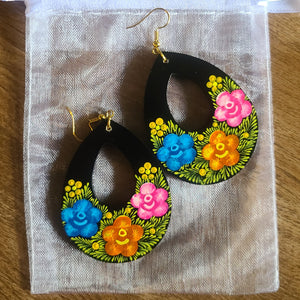 Flores de Verano Handpainted Flower Earrings