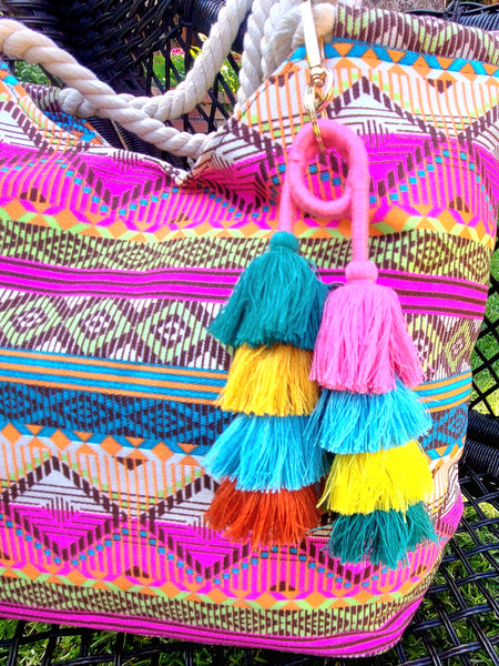 Tulum Market Beach Tote Bag
