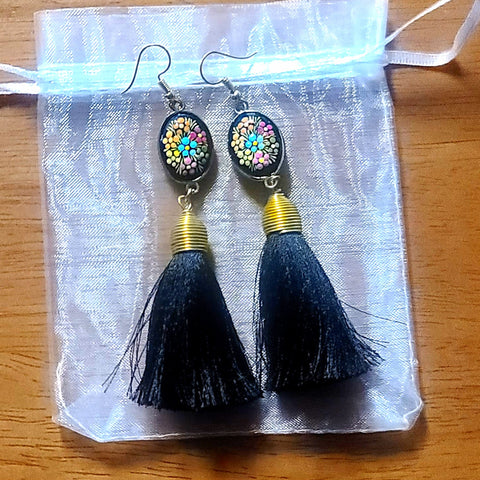 Flores de México Fringe Earrings