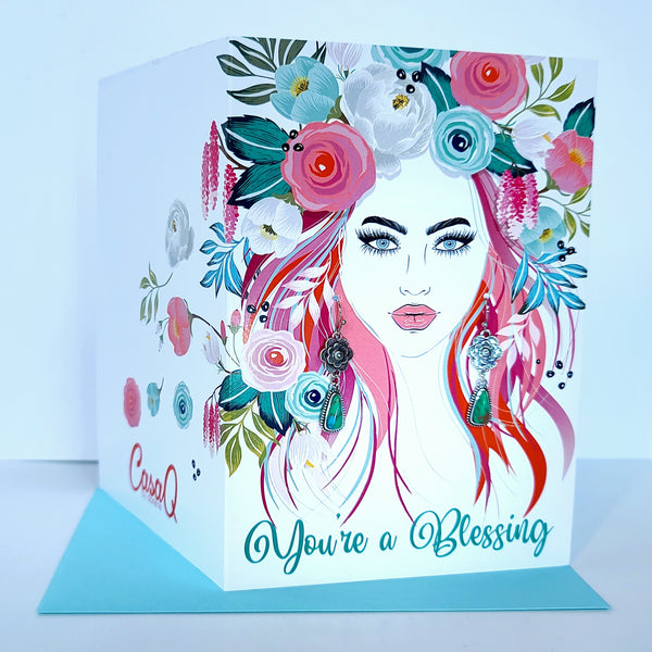 CasaQ Palabras Earring Greeting Card Collection A - 6 pcs