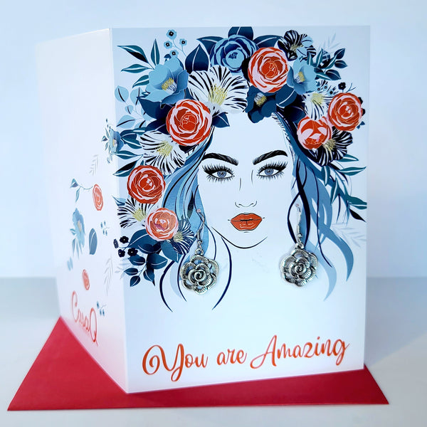 CasaQ Palabras Earring Greeting Card Collection B - 6pcs