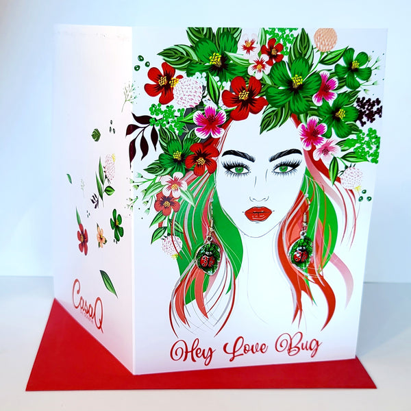 CasaQ Palabras Earring Greeting Card Collection B - 6pcs