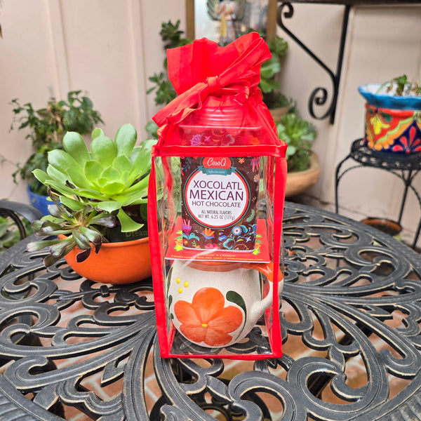 Mexican Artisan Hot Chocolate & Ceramic Mug Gift Set