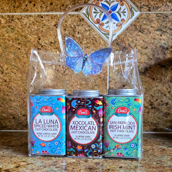 CasaQ Artisan Hot Chocolate Trio w/Tote