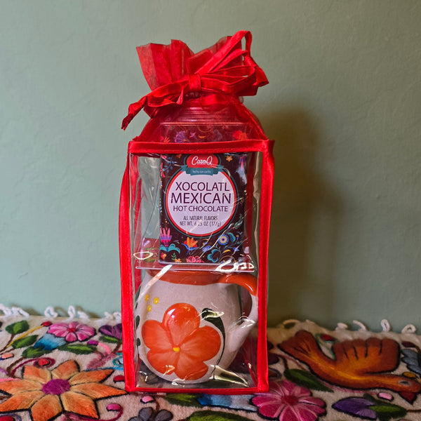 Mexican Artisan Hot Chocolate & Ceramic Mug Gift Set