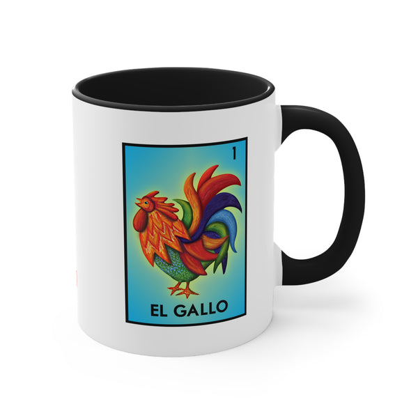 El Gallo Rooster Loteria Mexican Bingo Coffee Mug, 11oz