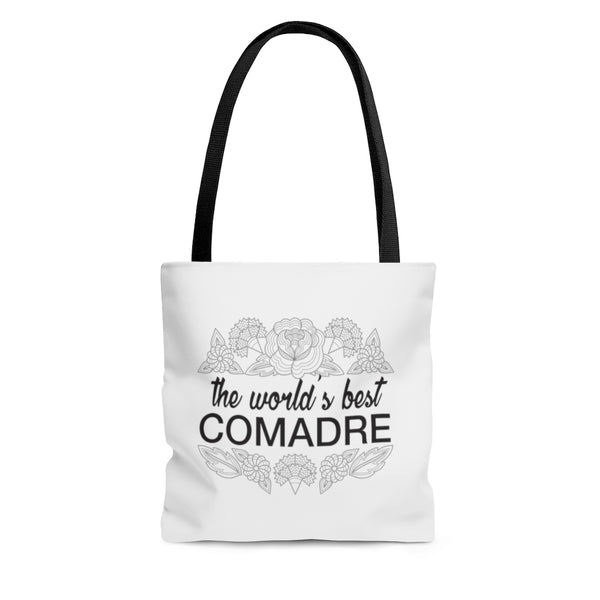 World's Best Comadre Tote Bag (White)