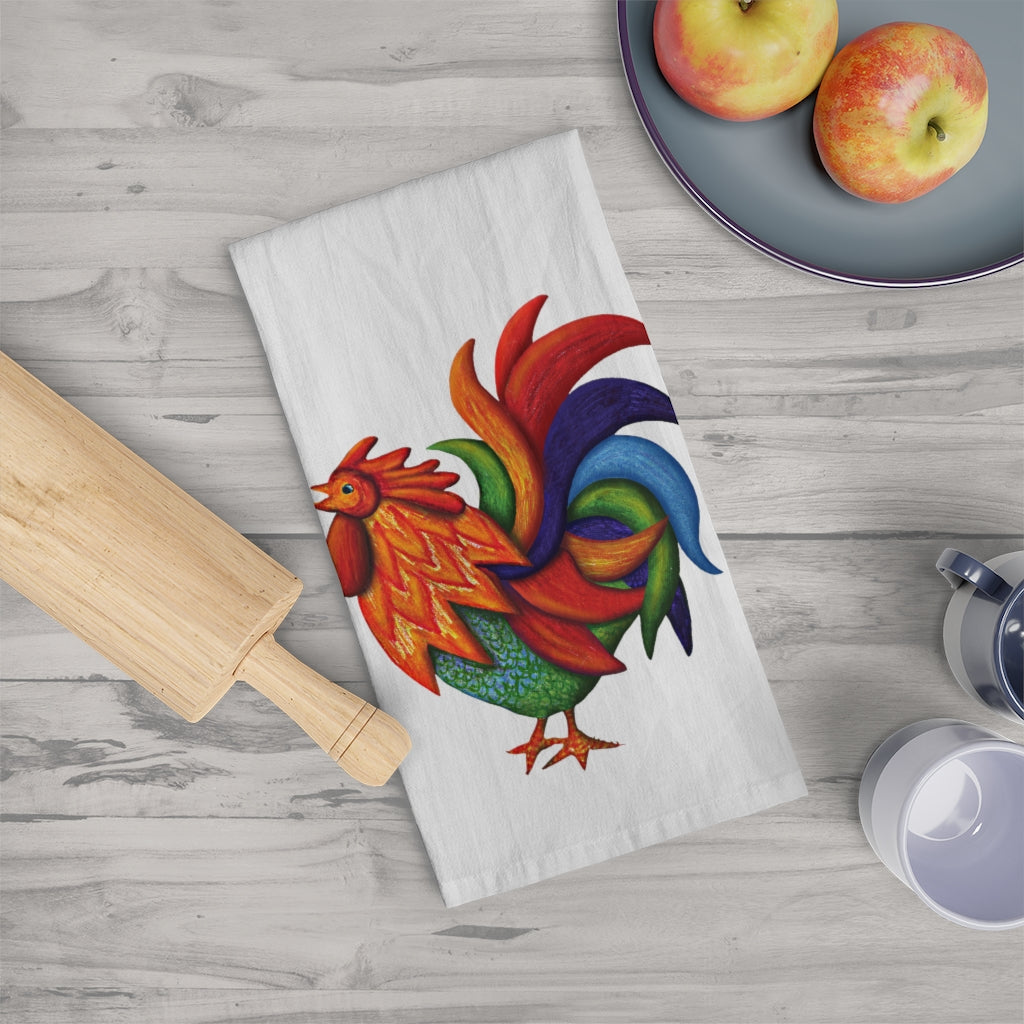 De Colores Rooster Tea Towel