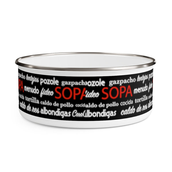 Sopa Menudo Pozole Caldo Enamel Soup Bowl (black)
