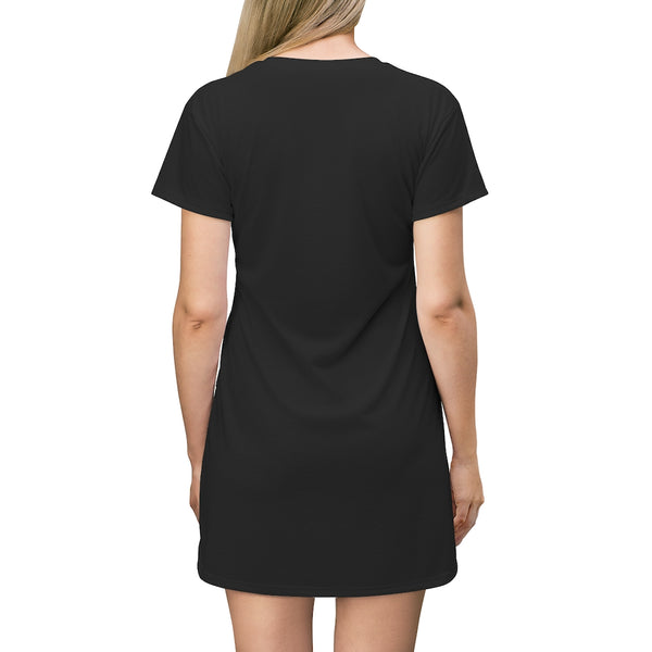 Pan Dulce Night Gown Lounger T-Shirt Dress (Black)