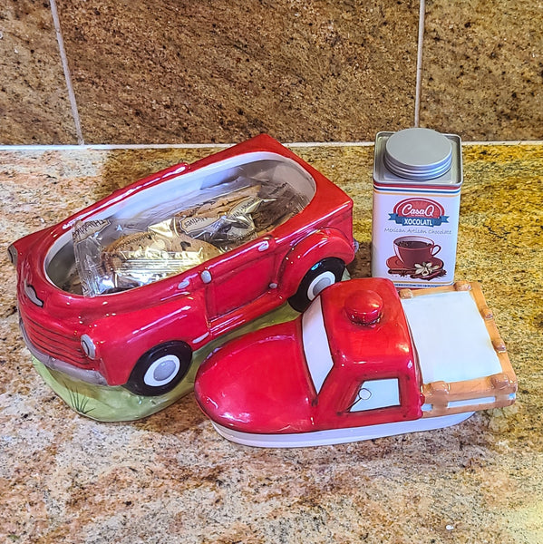 Lil' Red Truck Cookie Jar & Hot Chocolate Gift Set