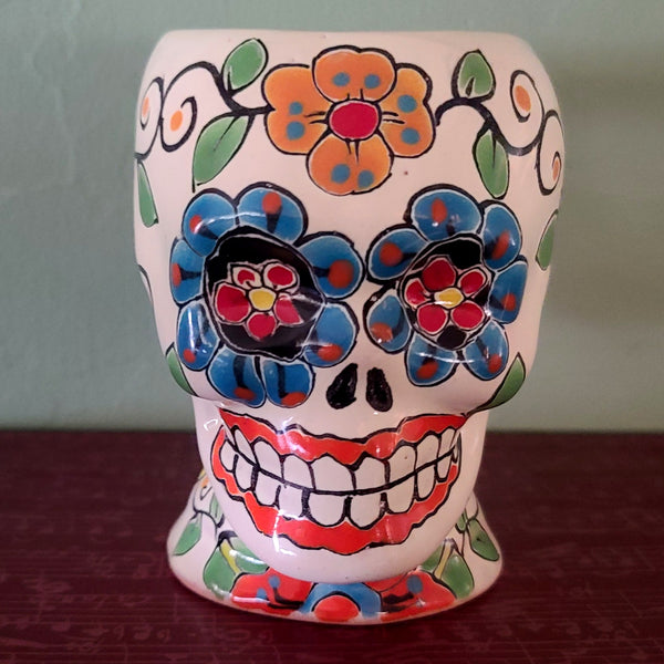Our Calavera Skull Ceramic Talavera Mug is perfect for Dia de Los Muertos celebrations or year-around. 