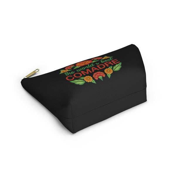 World's Best Comadre Everything Makeup Accessory Pouch (Black)