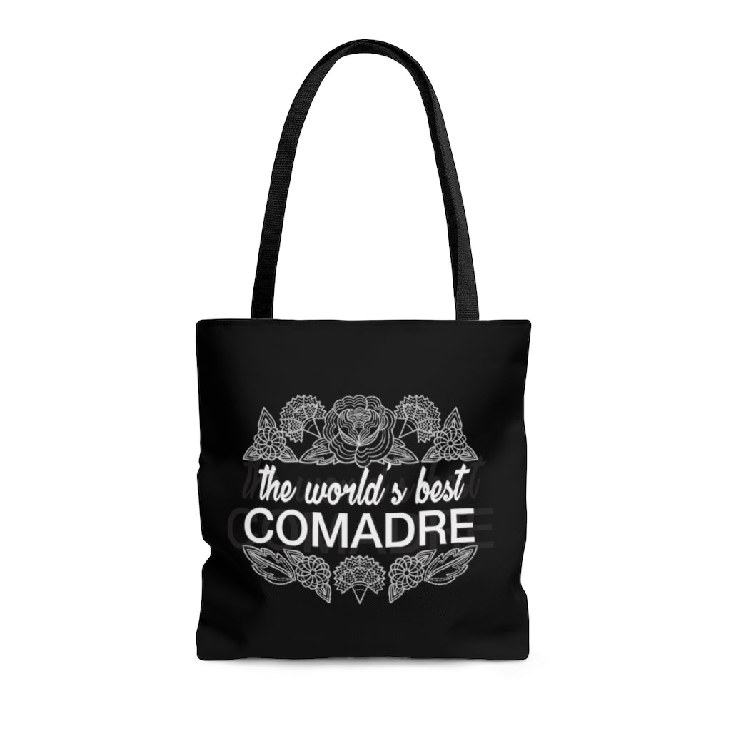 World's Best Comadre Tote Bag (Black)
