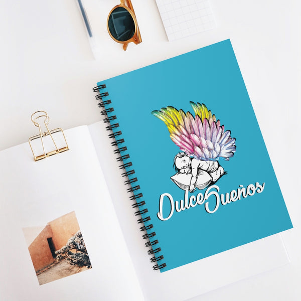 Dulce Sueños / Sweet Dreams Spiral Journal Lined Notebook (Turquoise)