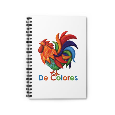 De Colores Rooster Spiral Notebook - Ruled Line
