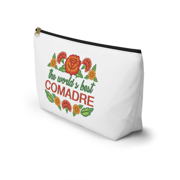 World's Best Comadre Everything Makeup Accessory Pouch (White)