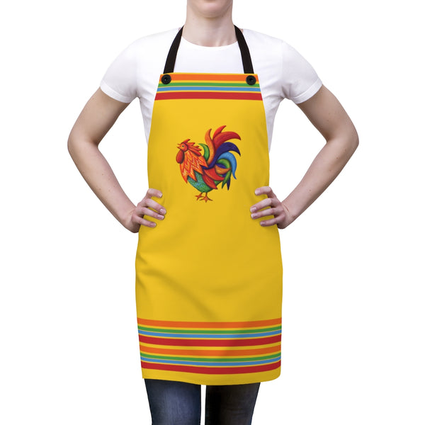 De Colores Rooster Kitchen & Craft Apron (Corn Flower)