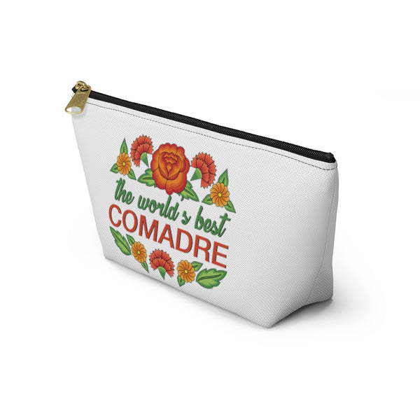World's Best Comadre Everything Makeup Accessory Pouch (White)