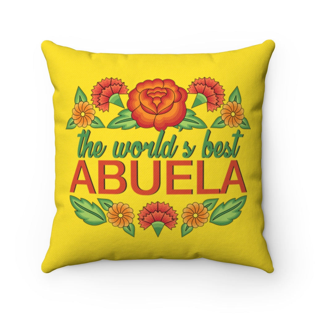 World's Best Abuela Spun Polyester Square Pillow