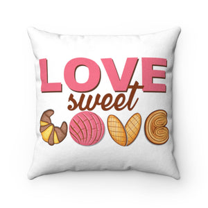 Love Sweet Love Pan Dulce Faux Suede Pillow